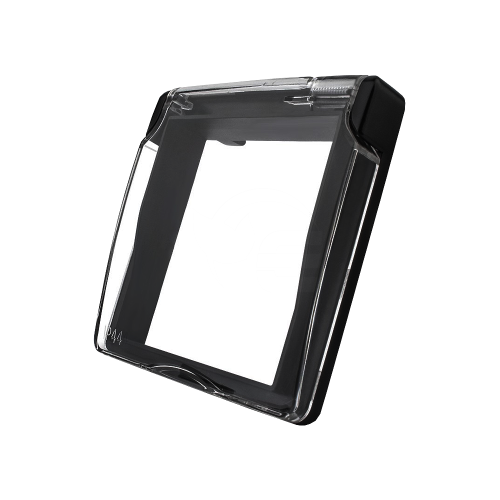 Nakładka bryzgoszczelna na gniazdo elektryczne czarna - NW-62 - LIVOLO