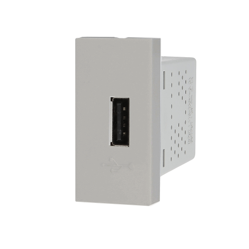 Moduł gniazda USB ładowarka srebrny- WUSB-CHARGER-64 - LIVOLO