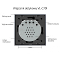 Mechanizm dotykowy łącznika pojedynczego - WW-C701 - LIVOLO - Opis