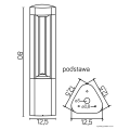 Lampa ogrodowa stojąca 1x GX53 80cm - FAN GL 11205