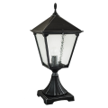 Lampa ogrodowa stojąca 1x E27 74cm - RETRO KWADRATOWE K 4011/1/BD KW - patyna srebro