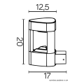 Lampa elewacyjna 1x GX53 - FAN GL 11206 - rysunek techniczny