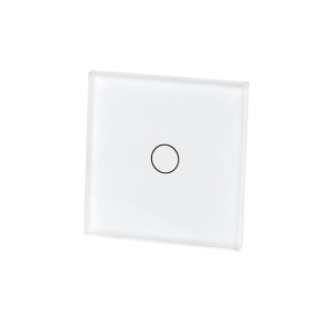 Mały szklany panel dotykowy pojedynczy biały - 1-sekcyjny - TM530W - TOUCHME