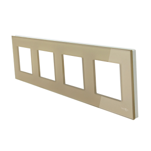 Szklana ramka poczwórna złota - TM718G - TOUCHME