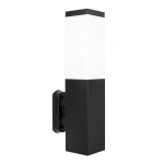 Lampa elewacyjna 1x E27 - INOX KWADRAT SS802-A BL