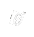 Punktowa oprawa meblowa LED ORBIT - Biała - 12V 1,5W - rysunek techniczny
