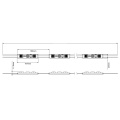 Moduł LED 3 diody Phillips Lumileds - IP67 12V 1.32W - Biała Zimna - Soczewka - rysunek techniczny