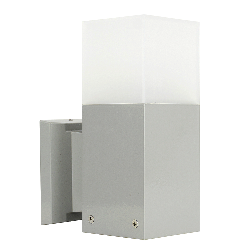 Lampa elewacyjna 1x E27 - CUBE CB-K AL