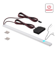 Listwa podszafkowa LED PUPIL MASTER z wyłącznikiem - Aluminium - 12V 4W + zasilacz - zestaw