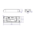Zasilacz napięciowy ultrapłaski POS 24V 319W 13A FTPC320V24 - rysunek techniczny