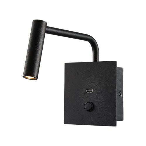 Oprawa ścienna LED - hotelowa - USB - 3W 3000K - VT-2943