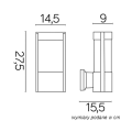 Lampa elewacyjna 1x E27 - ELIS TY 0651 AL - rysunek techniczny