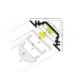 Profil aluminiowy LED TRIO10 anodowany z kloszem - 1mb - rysunek techniczny 