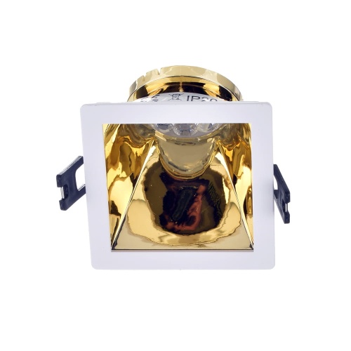 Sufitowa oprawa wpustowa VT-875-WG - stała - biało-złota