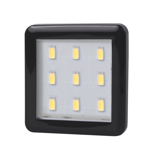 Punktowa oprawa meblowa LED SQUARE3 - Czarna - 12V 2,5W