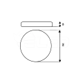 Plafoniera LED - SIENA 262 Milagro - 32W CCT 1800lm - rysunek techniczny 