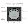 Mechanizm dotykowy ściemniacza pojedynczy - radiowy - WW-C701DR - LIVOLO