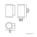 Lampa elewacyjna 1x GU10 - ADELA MIDI M1456 DG
