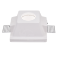Sufitowa oprawa gipsowa z szybką - kwadratowa - 1xGU10