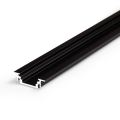 Profil aluminiowy LED GROOVE10 czarny anodowany z kloszem
