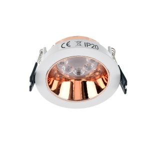 Sufitowa oprawa wpustowa VT-872-WR - ruchoma - biały-różowe złoto