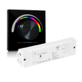 Sterownik RGB naścienny obrotowy radiowy - czarny - 3x5A (zestaw)