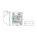 Zasilacz napięciowy na szynę DIN POS 12V 60W DIN60W12 - rysunek techniczny