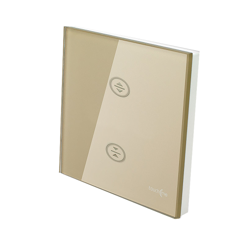 Szklany panel dotykowy pojedynczy żaluzjowy złoty ? 1-sekcyjny - TM727G - TOUCHME