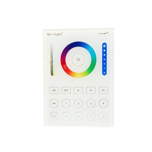 Panel LED naścienny - RGB+CCT - 8 strefowy - 230V / 3V - B8
