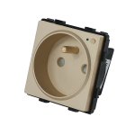 Moduł gniazda elektrycznego z bolcem i przyciskiem - WiFi - 16A złoty - TM635G - TOUCHME