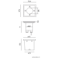 Lampa najazdowa 1x GU10 - PABLA 4725 B - rysunek techniczny