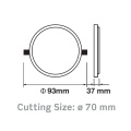 Oprawa sufitowa downlight LED 8W 100lm/W - VT-608RD - rysunek techniczny