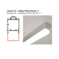 Profil aluminiowy LED VARIO30-01 czarny z kloszem - wariant sufitowy