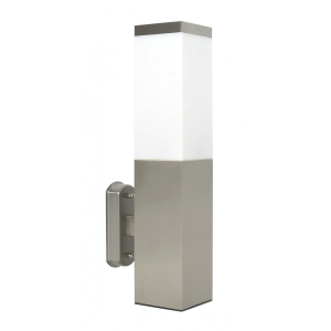 Lampa elewacyjna 1x E27 - INOX KWADRAT SS802-A
