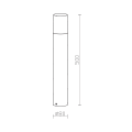 Lampa ogrodowa stojąca 1x GU10 50cm - VT-7617 - rysunek techniczny