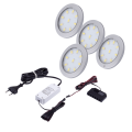 Punktowa oprawa meblowa LED ORBIT XL MASTER z wyłącznikiem - Aluminium - 12V 3W + zasilacz - zestaw