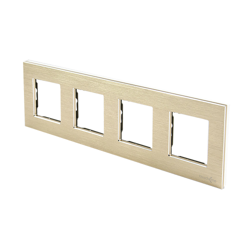 Aluminiowa ramka poczwórna złota - TM618G - TOUCHME