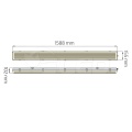 Hermetyczna oprawa liniowa IP65 - 2x150cm - do świetlówek LED T8 - Rysunek techniczny