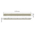 Hermetyczna oprawa liniowa IP65 - 1x120cm - do świetlówek LED T8 - Rysunek techniczny