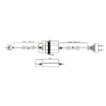 Zasilacz napięciowy desktopowy 12V 12W 1A - EBD1212 - rysunek techniczny