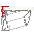 Uchwyt do mocowania szyby dla profilu Shelf Multi - anodowany - Montaż