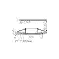 Sufitowa oprawa EVIT CT-DTL50-AL - ruchoma - aluminium - rysunek techniczny