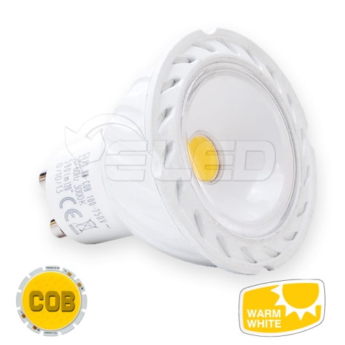 Żarówka LED GU10 COB 8W 100-250V Biała Ciepła 3000K 