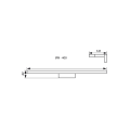 Lampa - oprawa łazienkowa LED ASTEN 8W 4000K 450lm - 40cm - rys. tech.