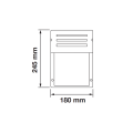 Lampa elewacyjna 1x E27 - biała - VT-754-MW - rysunek techniczny