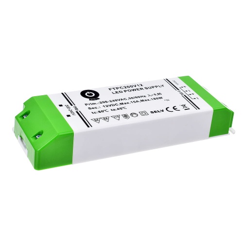 Zasilacz LED napięciowy w kompaktowej obudowie 12V 180W 15A FTPC200V12