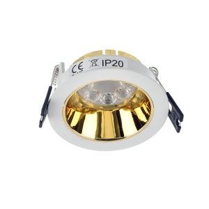 Sufitowa oprawa wpustowa VT-872-WG - ruchoma - biało-złota