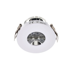 Sufitowa oprawa wpustowa VT-873-WC - ruchoma - biały-chrom