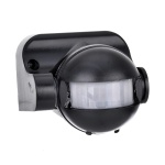 Naścienny czujnik ruchu 230V (180°) 1200W - CR-1 - czarny