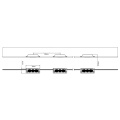 Moduł LED 1 dioda Phillips Lumileds - IP68 24V 3W - Biała Zimna - Soczewka - rysunek techniczny